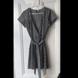 Gingham Wrap Dress